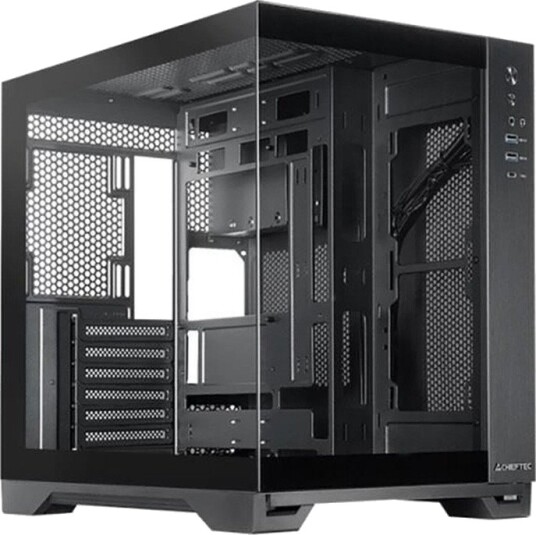 Chieftec GM-30B-TG-FL-OP Visio Fanless ATX MicroATX Mini-ITX Sort