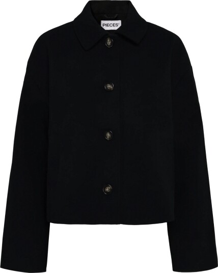 Pieces Pcaya Short Coat Noos Bc Black L