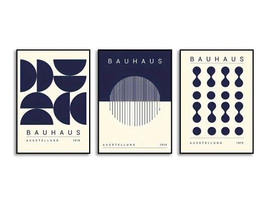 Poster Bauhaus Exhibition 1919 / Set of 3 Poster Bauhaus Exhibition 1919 / Set of 3