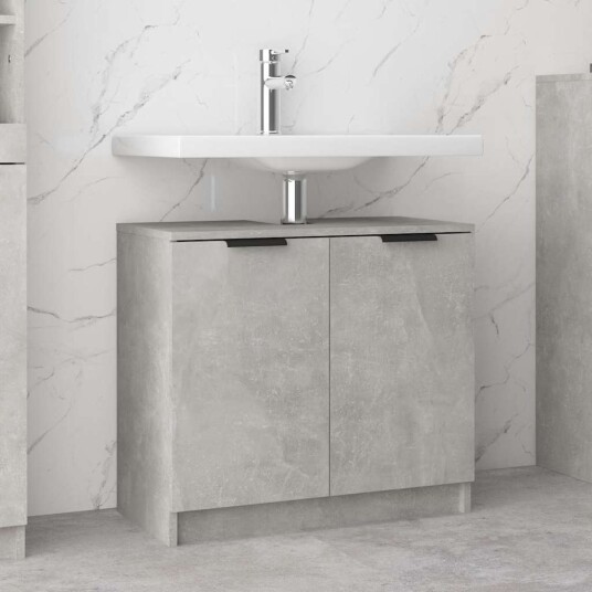 vidaXL Baderomsskap betonggrå 64,5x33,5x59 cm konstruert tre