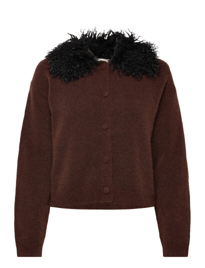 Karen By Simonsen Kbbelinda Cardigan Brown S Karen By Simonsen Kbbelinda Cardigan Brown S