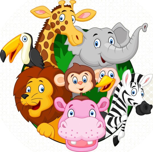 Barneteppe Exotic Animals multi Størrelse: Ø 160 cm
