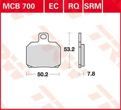 Bremseklosser TRW MCB700 Bremseklosser TRW MCB700