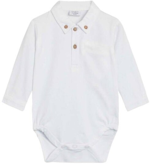 Hust&Claire Hust & Claire Basil body med krage white Hust&Claire Hust & Claire Basil body med krage white