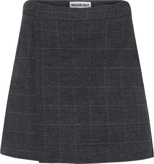 ROUGE EDIT Roucara Hw Short Skirt   Grey   34