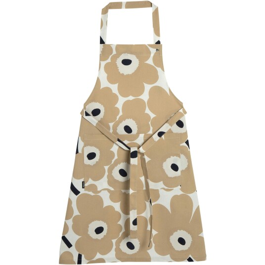 Marimekko Pieni Unikko Forkle Beige / Off white / Mørkeblå Marimekko Pieni Unikko Forkle Beige / Off white / Mørkeblå