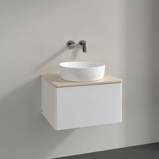 Villeroy & Boch Antao Servantskap med 1 skuff 60x50x36 cm m/lys Hvit Blank/Crème Villeroy & Boch Antao Servantskap med 1 skuff 60x50x36 cm m/lys Hvit Blank/Crème