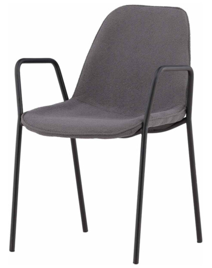 VIND Klädesholmen lenestol Svart/mørk grå boucle Svart VIND Klädesholmen lenestol Svart/mørk grå boucle Svart