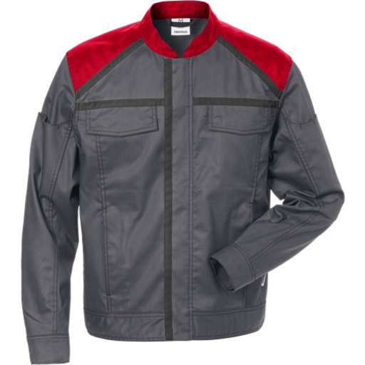 Fristads Jacka 4555 Stfp Grå/röd 3xl