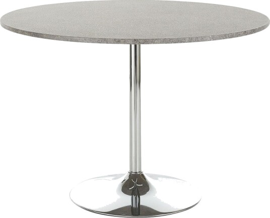 Levente Spisebord Rund 110 cm bord - Grå / Krom