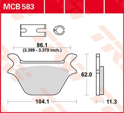 Bremseklosser TRW MCB583 Bremseklosser TRW MCB583