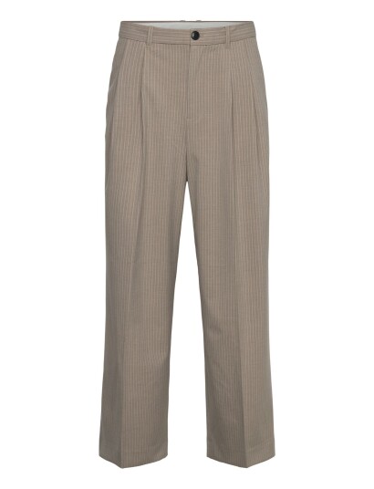 Weekday Nate Loose Fit Pleated Suit Trousers Beige 44