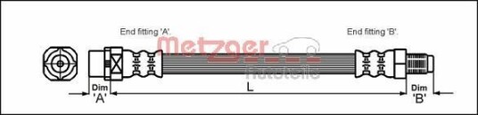 Bremseslange METZGER 4110052