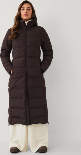 Áhkká Dunfrakk Down Coat Long with Hood W Brun Áhkká Dunfrakk Down Coat Long with Hood W Brun