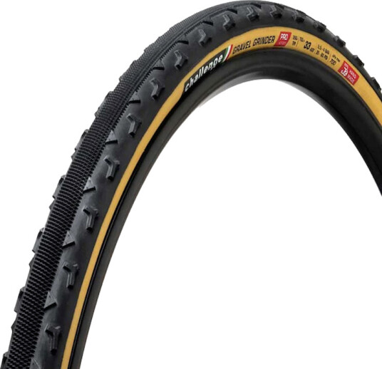 Challenge Gravel Grinder Pro clincher tube only foldedekk gravel 700x33c tan