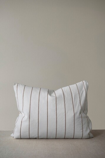 Mimou   Putevar Stripe No.3 hamp/bomull   Hvit