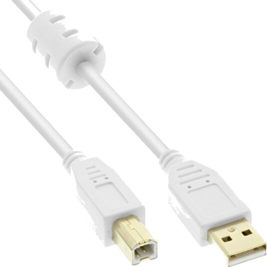 Inline 34515W 1,5 M Usb A Usb B Usb 2.0 Hvid