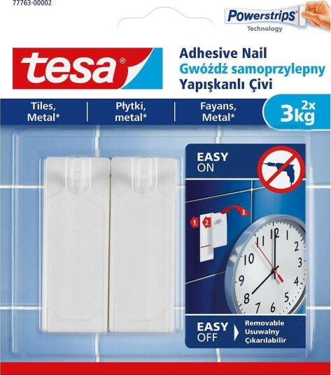 Tesa Spiker Selvheftende 2 Stk. (Maks 3 kg)