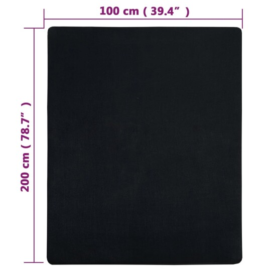 vidaXL Jerseylaken 2 stk svart 100x200 cm bomull vidaXL Jerseylaken 2 stk svart 100x200 cm bomull