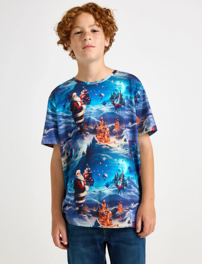 Lindex T Shirt Ai Aop Santa - Multi/patterned - 170 Lindex T Shirt Ai Aop Santa - Multi/patterned - 170