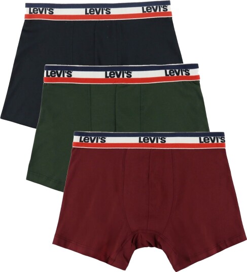 Levis Boxershorts 3 pack Rød/Svart/Grønn Levis Medium Boxershorts