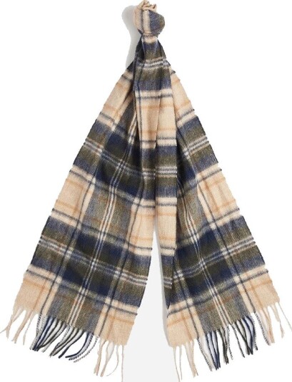 Barbour Scarf check OS beige herre
