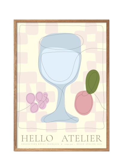 Poster & Frame Hello Atelier - Du Vin - Multi/patterned - 30X40CM