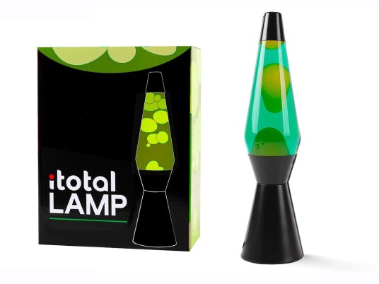 Itotal Lava Lamp Black/Green/Yellow 36 cm 1270403