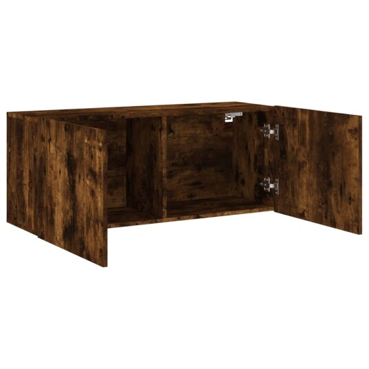 vidaXL Veggmontert TV-benk røkt eik 100x30x41 cm 8721012255548 vidaXL Veggmontert TV-benk røkt eik 100x30x41 cm 8721012255548
