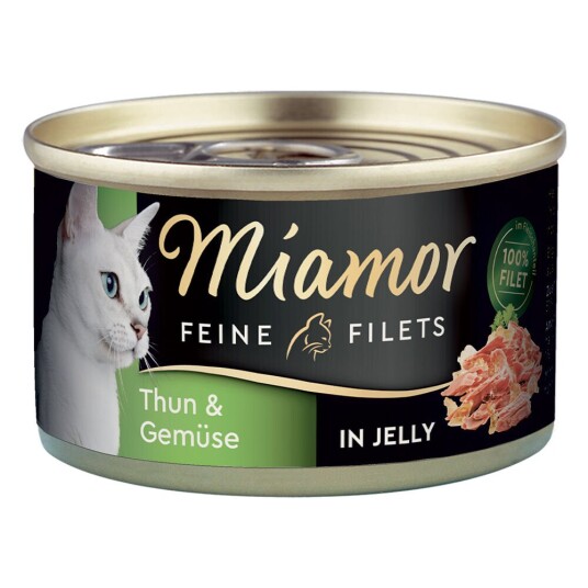 Miamor Fine Filéter 6 X 100 G Lys Tunfisk & Grønnsaker I Gelé
