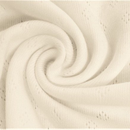 Balsløw Pointelle Bomullsjerseystoff 051 Natur 50cm Balsløw Pointelle Bomullsjerseystoff 051 Natur 50cm