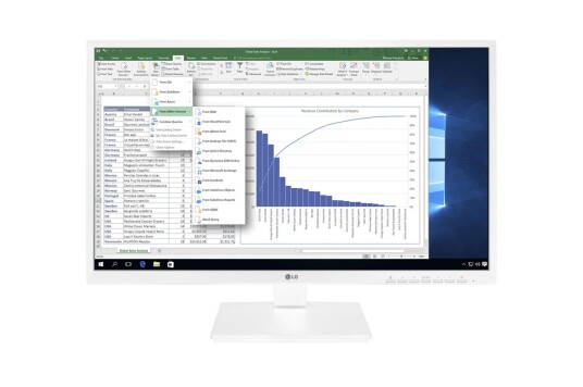 LG 24BK550Y 24" Full HD IPS PC-skjerm med HDMI og DisplayPort - Hvit LG 24BK550Y 24" Full HD IPS PC-skjerm med HDMI og DisplayPort - Hvit