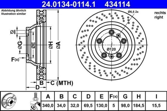 Ate Bremsecaliper ATE 24.3381 9957.5