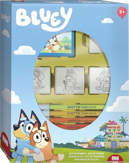 Bluey Stempelsett Med Tusjer Inkludert 7 Tusjer Og 4 Stempler Bluey Stempelsett Med Tusjer Inkludert 7 Tusjer Og 4 Stempler