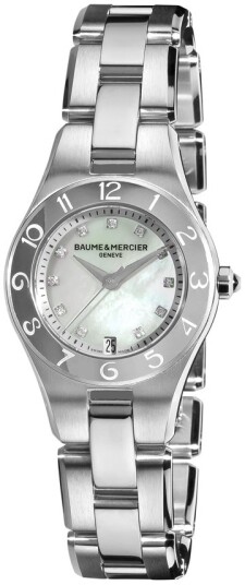 Baume & Mercier Dameklokke M0A10011 Linea Hvit/Stål Ø27 mm