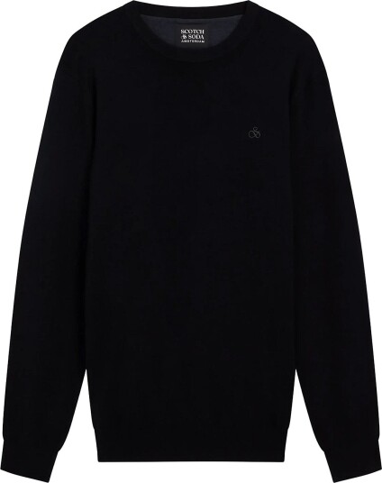 Scotch & Soda Core Viscose Pullover Crewneck Black S