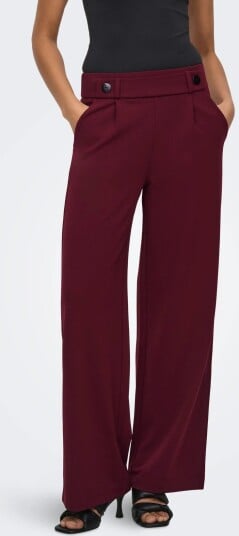 JDY Jdygeggo Life New Long Pant Jrs Noos   Burgundy   XS x 34