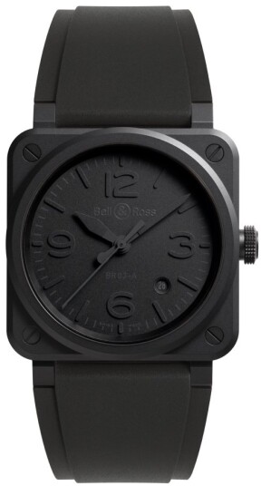 Bell & Ross Herreklokke BR03A PH CE/SRB BR 03 Phantom Sort/Gummi