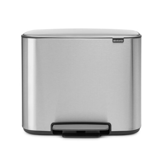 Brabantia Bo pedalbøtte 36 l mineral steel FFP