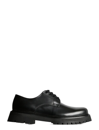 J. Lindeberg Derby Leather Shoe - Black - 41
