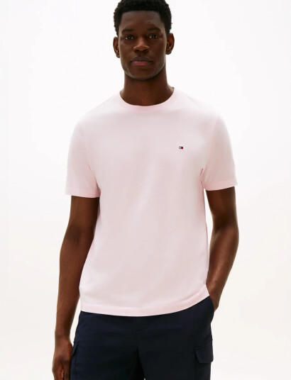 Tommy Hilfiger Ess Seasonal Reg Fit Solid Tee Pink L Tommy Hilfiger Ess Seasonal Reg Fit Solid Tee Pink L