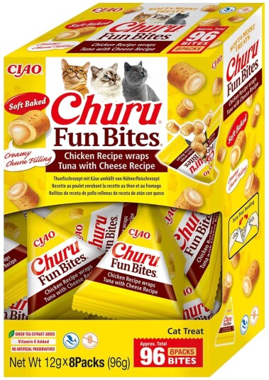 Churu Cat Fun Bites Tuna with Cheese 8pcs 14 grams per tube