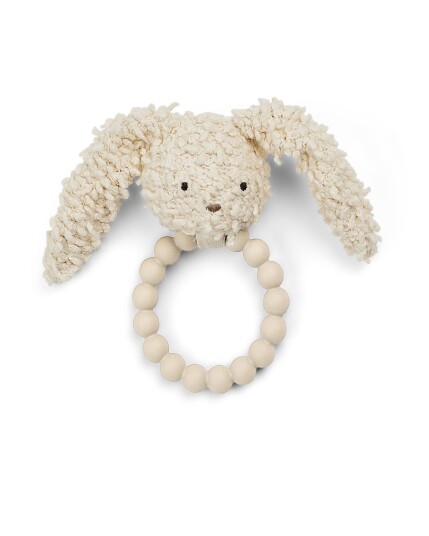 Smallstuff Rattle Silicone Ring, Rabbit, Off. White Bouclé Smallstuff Rattle Silicone Ring, Rabbit, Off. White Bouclé
