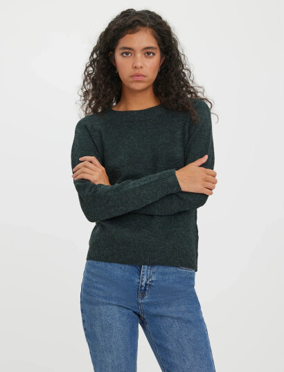 Vero Moda Vmdoffy Ls O-Neck Blouse Ga Noos - Green - XS Vero Moda Vmdoffy Ls O-Neck Blouse Ga Noos - Green - XS