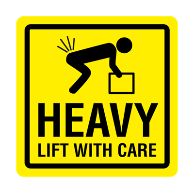 Jo Safety Merke for tung last HEAVY 100 x mm Rull med 250 stk etiketter i selvklebende vinyl ADR merking av farlig gods 132716