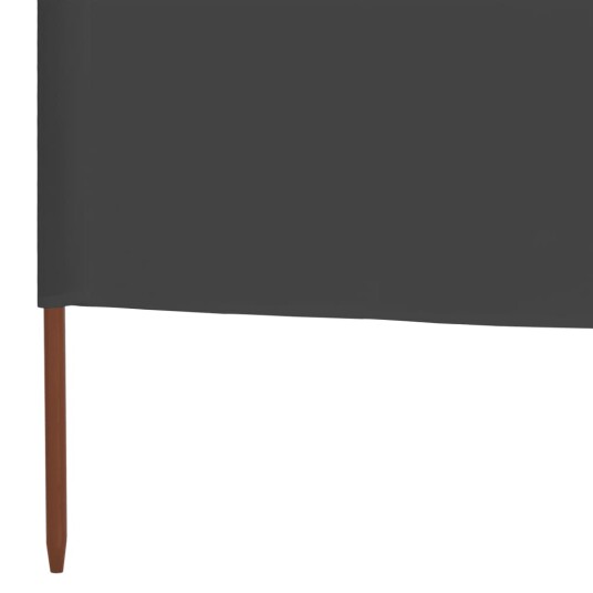 vidaXL Vindskjerm 6 paneler stoff 800x80 cm grå