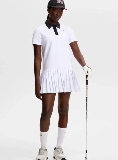 J. Lindeberg 30Y Grace Pleated Dress White S