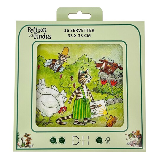 Servietter Høner Pettson & Findus 16 pakning Servietter Høner Pettson & Findus 16 pakning