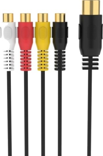 Sinox 5-Pin Din Til 4 Phono Kabel. 0,2M. Sort
