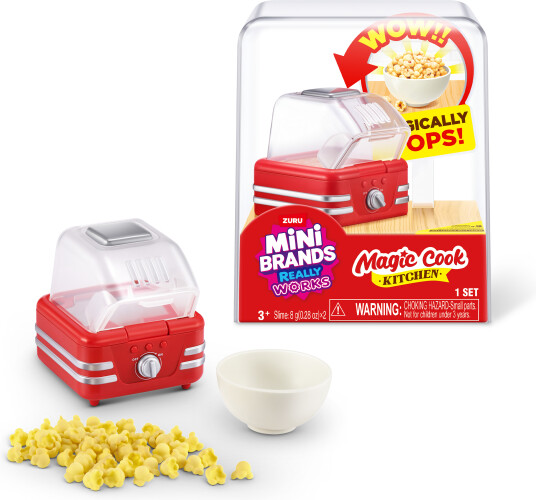 Mini Brands Magic Cook Kitchen Popcornmaskin med mini tilbehør Mini Brands Magic Cook Kitchen Popcornmaskin med mini tilbehør